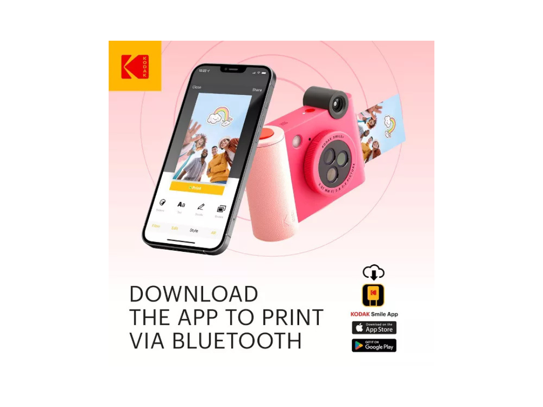 Buy Kodak Smile+ Instant Print Camera – 10MP, Bluetooth in Qatar Buy Kodak Smile+ Instant Print Camera – 10MP, Bluetooth in Qatar